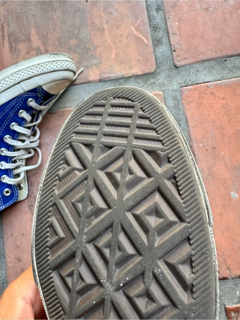 Converse High-Top Sneakers in Navy Blue with Black Heart Graphic